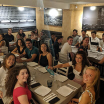 Group Meal Abbey Road Summer High School Spanish Immersion in Barcelona