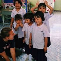 This is me with a group of students that I taught on the Children's Home program.