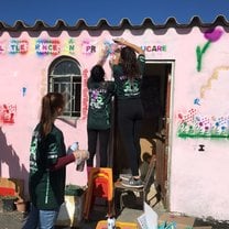 Helping to build a school