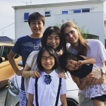 Family in Japan A picture I took with one of my host-families.