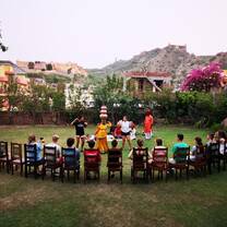 My friend and I participating in a traditional Indian dance, Jaipur, India. 
