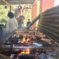 BBQ cookout on the farm during the weekend