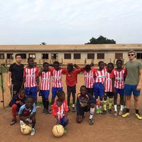 George with football team