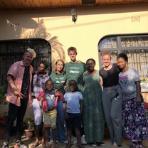 Host family and volunteers This is me and my host family, along with some other volunteers from all over the world.