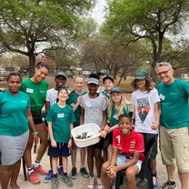 Planting trees with our group