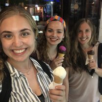 Fresh made gelato after long hours of volunteer work!