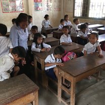 The first grade class my group was teaching