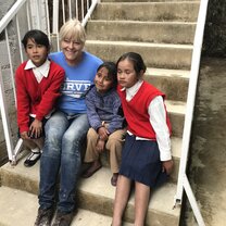 Socializing  Playing with the kids