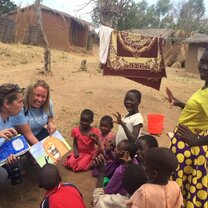 The First Time to see a Book Reading to the children
