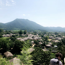 The lovely view from a traditional Korean folk village 