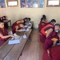 Monks learning English