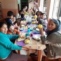 Lunch at the orphanage