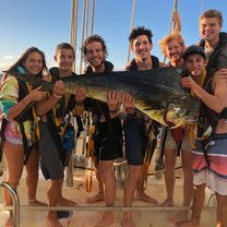 Catching Mahi Mahi off the boat.