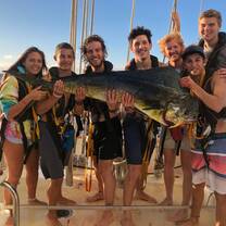 Catching Mahi Mahi off the boat.