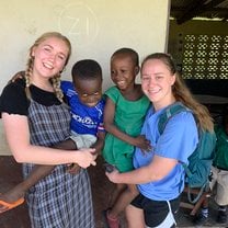 myself and Meika with the school kids  
