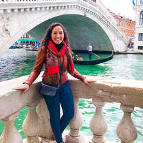 This was on one of my weekend excursions with the other interns to Venice. I am standing in front of the famous Ponte Rialto bridge. 
