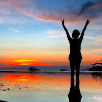 Outside the PepSea site - the best sunsets on the island!