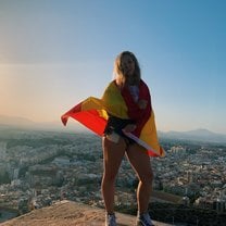 standing on the edge of a castle