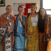 Women smiling in Africa.