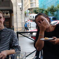 Having fun in Bilbao
