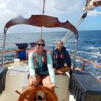 Me at the helm of the ship.