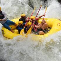 White water rafting in level 3 rapids.