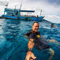 diver selfie