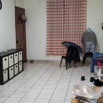 living room, not a single comfortable thing to sit on
