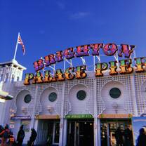 A picture of a pier with the heading “Brighton palace pier”