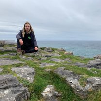 Sitting on the top of a hill at the Aran Islands. 