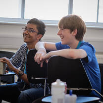 Students in an academic seminar