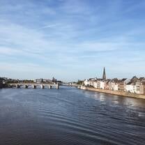 The oldest bridge in the Netherlands in Maastricht 