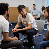 LIGC students in discussion with expert