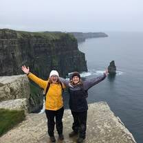 Me and my roommate Mari at the Cliffs of Moher