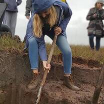 Myself connection to the Irish traditions by cutting turf from the bog 
