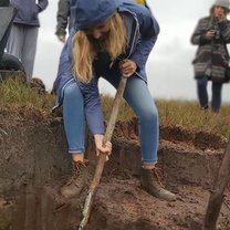 Myself connection to the Irish traditions by cutting turf from the bog 