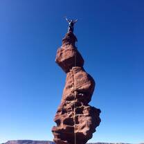Standing on top of the sandstone tower Ancient Art