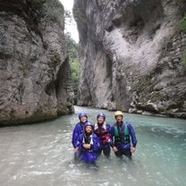 Rafting through Italian mountains 