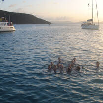 My whole boat hanging out after a long day of activities 
