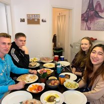 Family breakfast time at the excellence center 