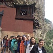 Group photo at the hanging Monasteries