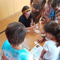 Casino games with the children at camp!