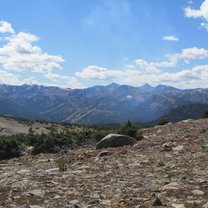 On top of the continental divide ridge in the sawatch range in the Rocky mountains. 