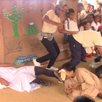 playing traditional tale as a theater play