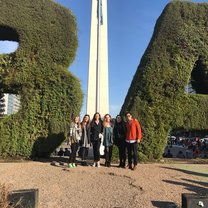 The famous BA sign and Obelisco located downtown in the congreso district 