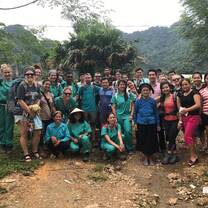 Vietnam team with host family