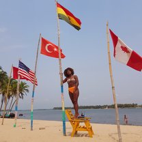 On the beach