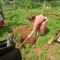 Gardening with the women 