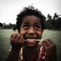 Sweet kiddo, Nessy, who we met at our homestay village in Fiji