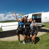 Sky diving in Fiji